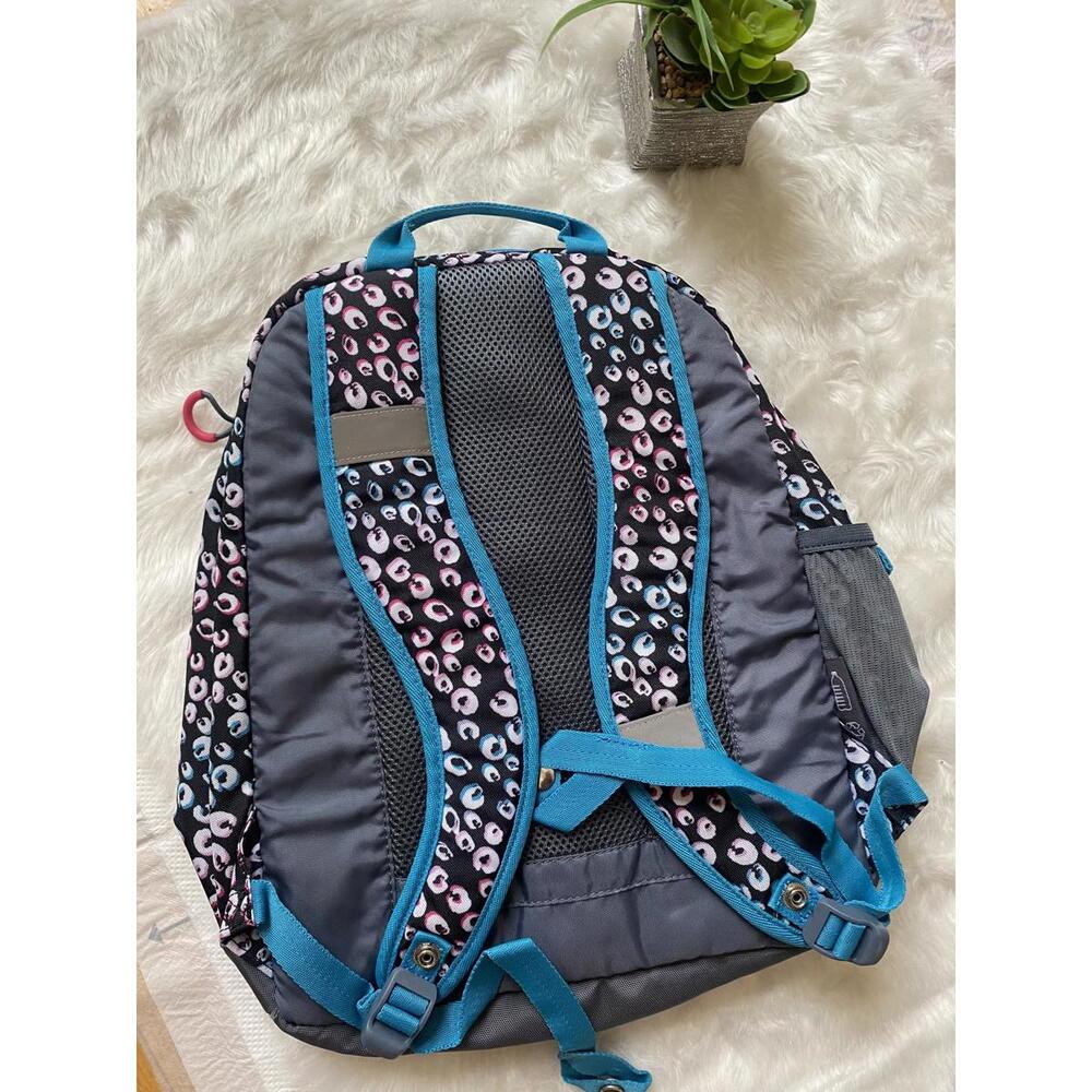 Multi-Color Patterned Backpack With Blue Accents - image 4